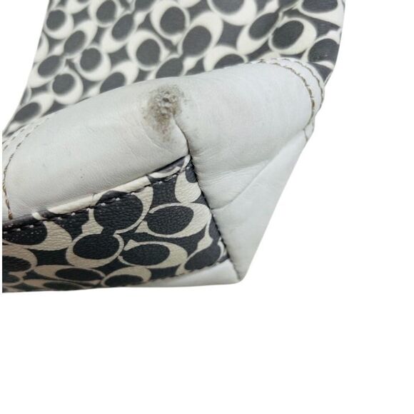 Coach Heritage Signature Stripe Pink White Tote Bag F15137 - Picture 6 of 14